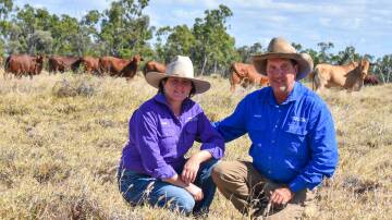 Alana and Scott Moller at their breeding and fattening property, Star of Hope Station, Clermont. Pictures: Ben Harden 