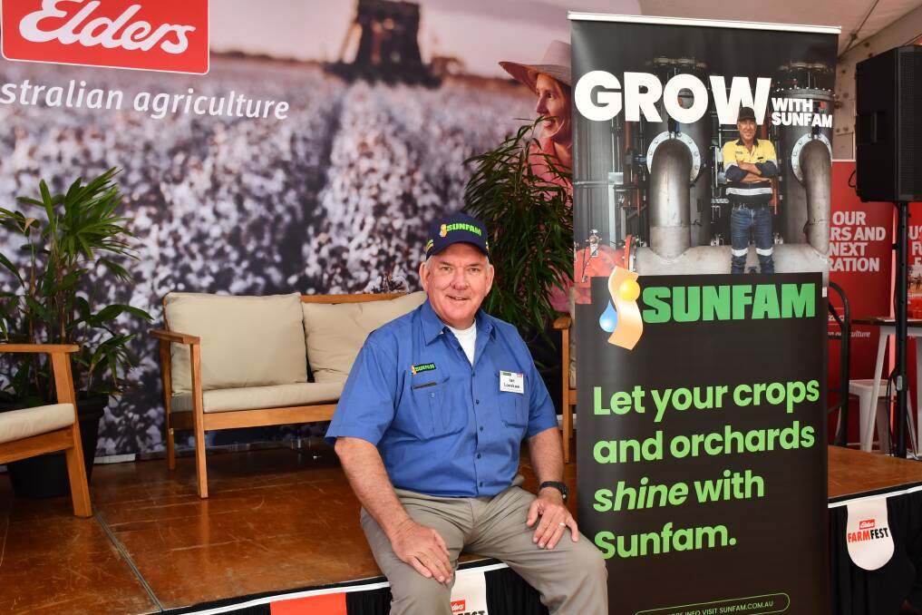 Sunfam training sales support manager - water Ian Loeskow was a guest speaker at Elders FarmFest Farming Forward: Elders Expert Speaker Series. Picture by Paula Thompson