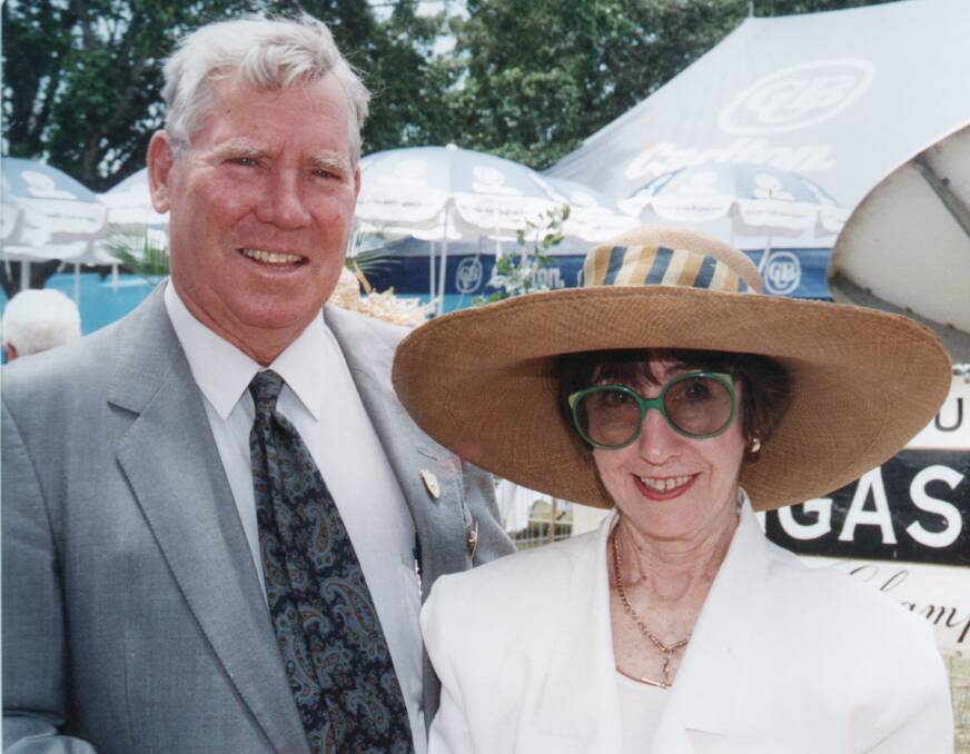 John Forster with his wife, Josephine, at the Townsville Amateur Races in the 80s. Photo supplied by Mark Forster