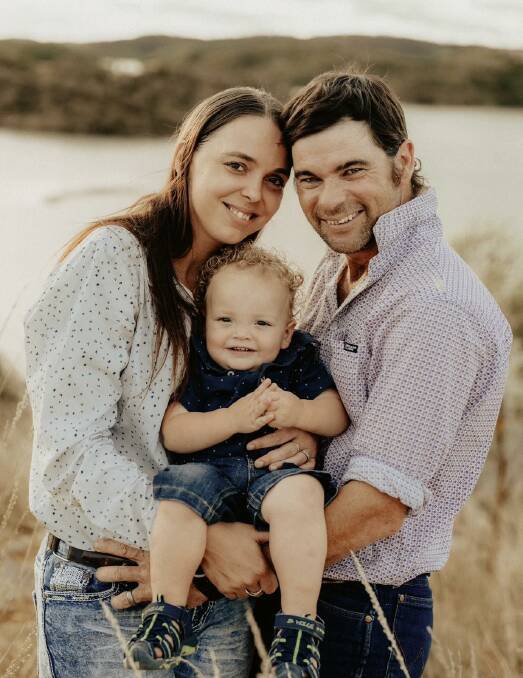 Working parents Natasha Ahchay and husband Nate rely on Julia Creek childcare facilities for help with their son, Ollie. Picture supplied
