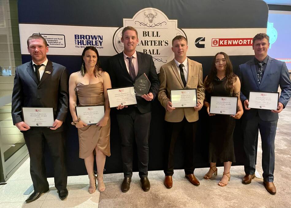 Young Person in Transport Award 2023 winner Anton Fitzgerald (third from left) with other finalists (from left) Josh Ahern, Skye Loveday, Travis Oliver, Brodie Matton-Osgood and Matthew McLennan. (Absent: Wyatt Fisk-Walsh) Picture: Judith Maizey