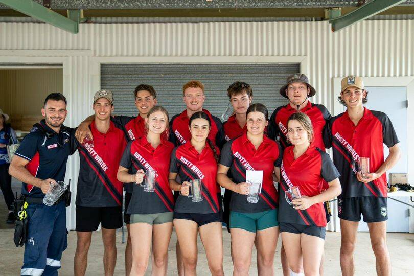 Mixed team winners Rusty Wheels had a speedy time of 7.08.20. Picture: Supplied