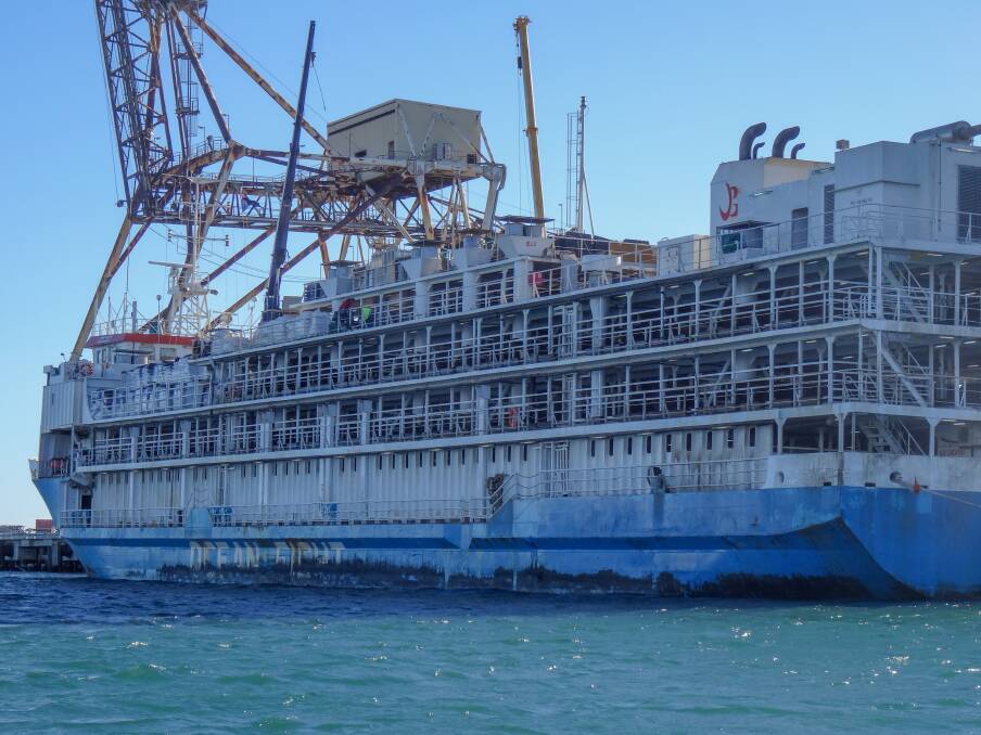 A ship preparing to take stock to one of Australia's overseas importers. 