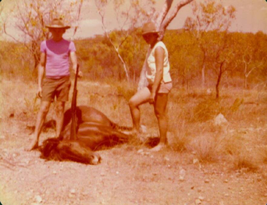 Gladys and Jack shooting brumbies. Picture: Contributed