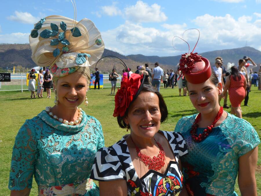 The magnificent Malanda trio of Kymberlee Cockrem; Rita Barry and her daughter Amanda are a vision of grace and elegance as they soak in the electric atmosphere Cup day provides.