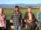 The team at Dalmore: Christina Alderson, Mahesh Gampala, Jack Herring and Nick Robinson. Absent: Jim Payne. Picture supplied by Tasmanian Institute of Agriculture