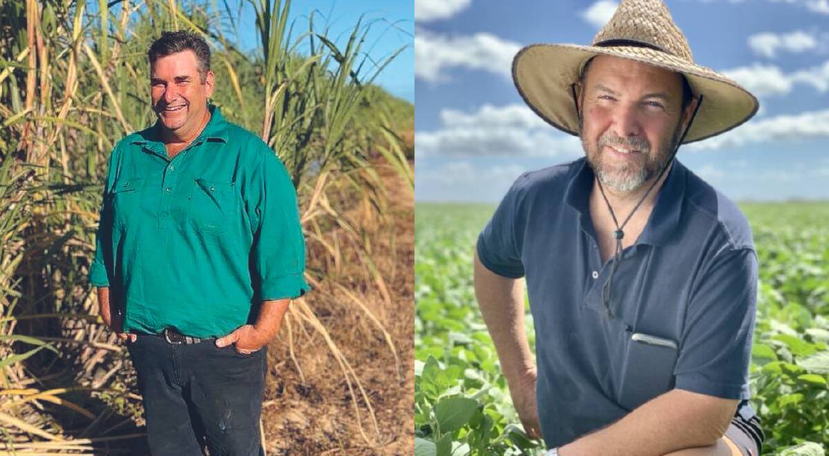 Former AgForce cane president Ricky Mio (left) and taking over the reins is local Burdekin cane farmer Russell Hall (right). Pictures supplied 