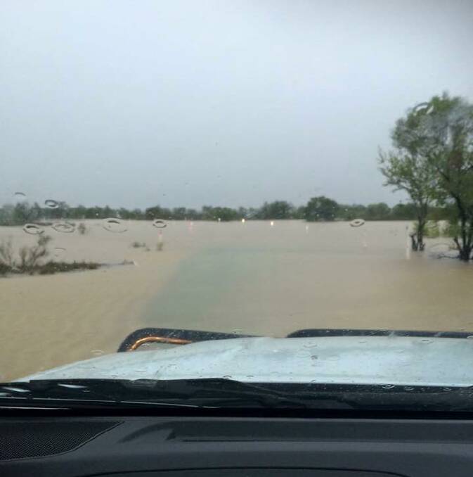 Burketown in far north west Queensland has received 180mm since 3:30am this morning. Photo: Nick Fry