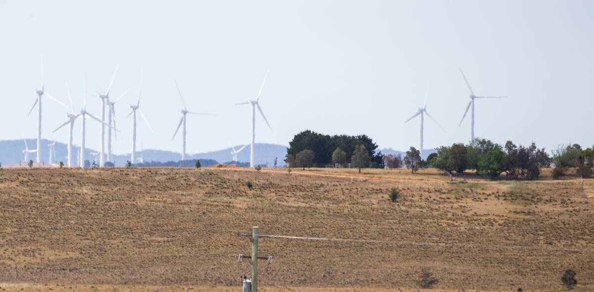 A wind farm in regional NSW. Picture by Elesa Kurtz