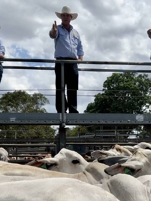 Liam Kirkwood, Ray White Geaney Kirkwood, in auction at the Charters Towers sale. Picture supplied. 