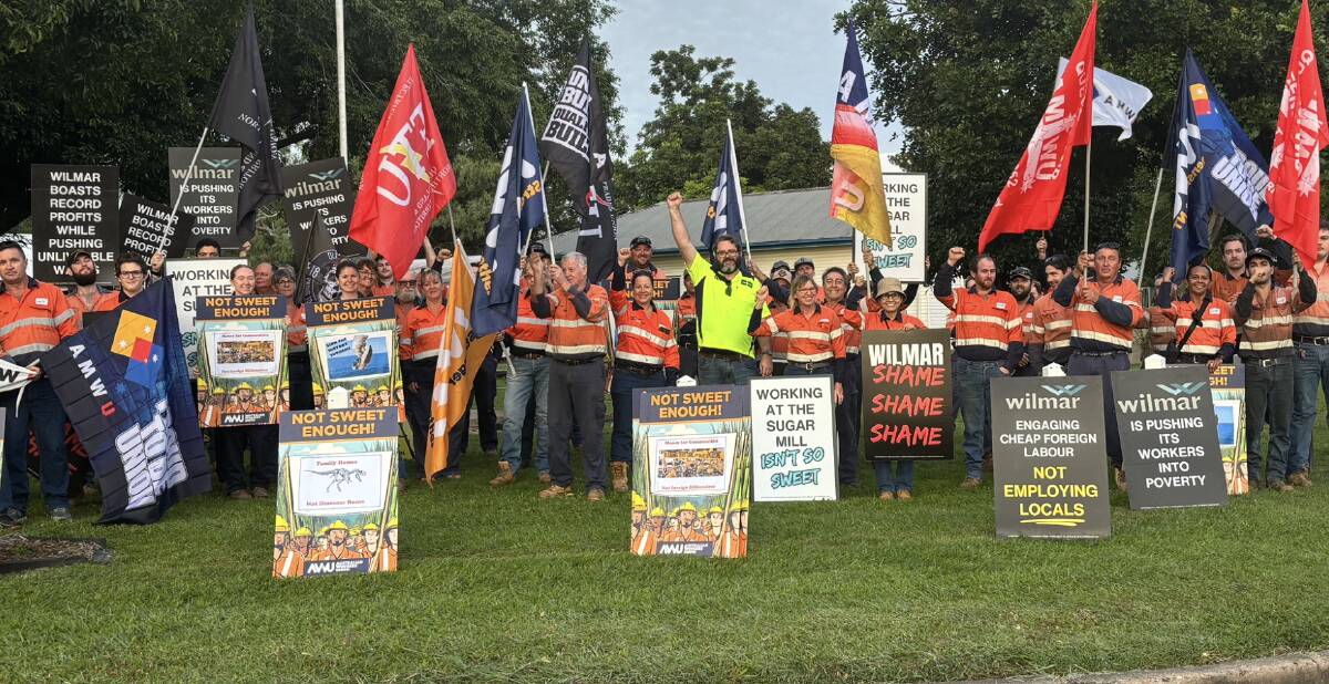 Workers taking strike action on May 23. Picture: AWU 