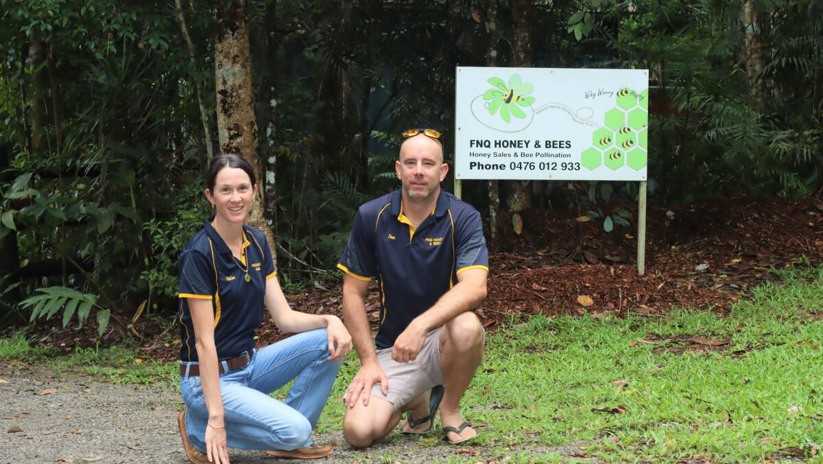 Tom and Chloe Bidner, FNQ Honey and Bees. Picture: Lea Coghlan
